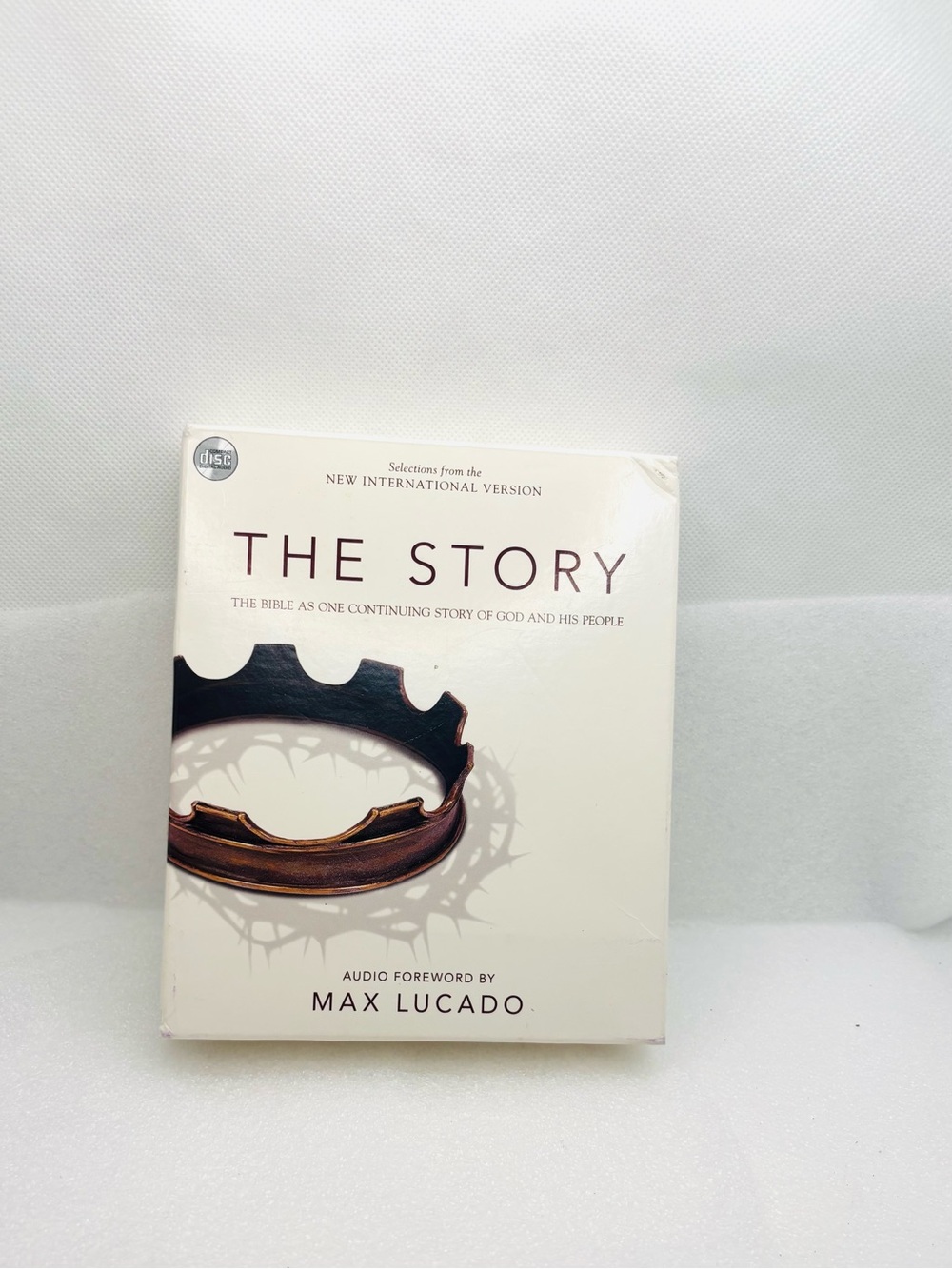 The Story NIV Audio Book Set by Max Lucado - Cream & Brown